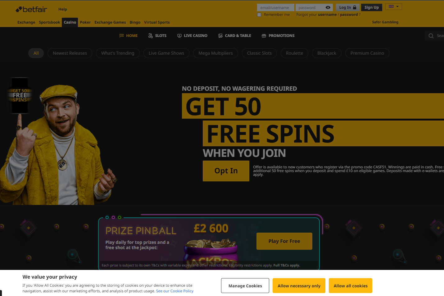 Betfair Casino UK